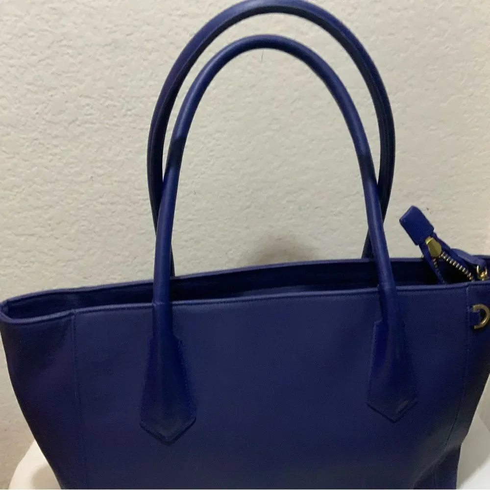 Dagne Dover Genuine Tote Bag Purse extra large Blue